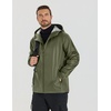 COOFANDY Rain Jacket Men Waterproof With Hood Raincoat Windbreaker Packable | 2 Water-resistant Zip Pockets, Lightweight Windbreaker For Hiking, Cycling, Running, Golf Fishing Rain Shell Gear(Army Green)