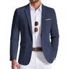 COOFANDY Mens Blazer Casual Sport Coats and Blazers Lightweight One Button Suit Jacket(Navy Blue)