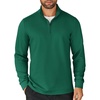 COOFANDY Mens Quarter Zip Up Pullover Lightweight Mock Neck Sweatshirt | Half Zip,Lightweight,Mock Neck,Casual,Soft fabric,Simple and Classic(Dark Green)