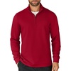 COOFANDY Mens Quarter Zip Up Pullover Lightweight Mock Neck Sweatshirt | Half Zip,Lightweight,Mock Neck,Casual,Soft fabric,Simple and Classic(Dark Red)