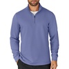 COOFANDY Mens Quarter Zip Up Pullover Lightweight Mock Neck Sweatshirt | Half Zip,Lightweight,Mock Neck,Casual,Soft fabric,Simple and Classic(Grey Blue)