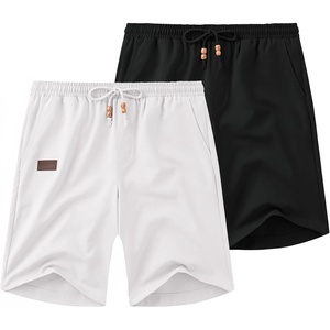 COOFANDY Men Linen Beach Shorts Casual Drawstring Summer Vacation Shorts | Elastic Waist, Lightweight Stretch Short, 9 Inch Inseam, Slim Fit, Holiday Vacation Shorts, Flat Front Short, Hawaiian Style(Z White/Black)
