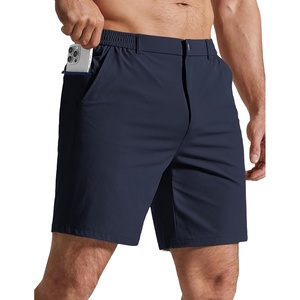 COOFANDY Mens Golf Shorts 7″ Lightweight Elastic Waistband Casual Shorts | Stretch Shorts for Men, Zipper Pockets, Quick Dry, Durable and Anti-Pilling, Summer Beach Shorts(Navy Blue)
