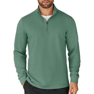 COOFANDY Mens Quarter Zip Up Pullover Lightweight Mock Neck Sweatshirt | Half Zip,Lightweight,Mock Neck,Casual,Soft fabric,Simple and Classic(Green)