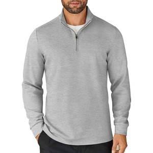 COOFANDY Mens Quarter Zip Up Pullover Lightweight Mock Neck Sweatshirt | Half Zip,Lightweight,Mock Neck,Casual,Soft fabric,Simple and Classic(Light Grey)