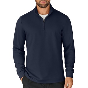 COOFANDY Mens Quarter Zip Up Pullover Lightweight Mock Neck Sweatshirt | Half Zip,Lightweight,Mock Neck,Casual,Soft fabric,Simple and Classic(Navy Blue)