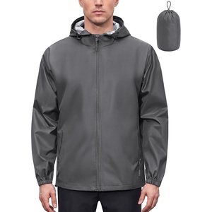 COOFANDY Rain Jacket Men Waterproof With Hood Raincoat Windbreaker Packable | 2 Water-resistant Zip Pockets, Lightweight Windbreaker For Hiking, Cycling, Running, Golf Fishing Rain Shell Gear(Dark Grey)