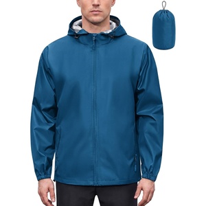 COOFANDY Rain Jacket Men Waterproof With Hood Raincoat Windbreaker Packable | 2 Water-resistant Zip Pockets, Lightweight Windbreaker For Hiking, Cycling, Running, Golf Fishing Rain Shell Gear(Dark Blue)