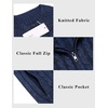COOFANDY Mens Cardigan Sweater Cable Knitted Full Zip Sweaters with Pockets | Warm Ribbed Cuff Zip Sweater, Two Front Pockets Sweater for Fall & Winter, Casual & Christmas Gift(Blue)