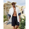COOFANDY Men’s Long Shawl Collar Linen Cardigan Lightweight Kimono Robe | Open Front Drape Cape Kaftan, Summer Beach Pool Cover Up, Burning Man Rave Festival Outfits, Cardigan Jackets(White)