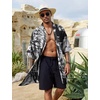 COOFANDY Men’s Long Shawl Collar Linen Cardigan Lightweight Kimono Robe | Open Front Drape Cape Kaftan, Summer Beach Pool Cover Up, Burning Man Rave Festival Outfits, Cardigan Jackets(Black (Tie Dye Print))