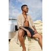 COOFANDY Men’s Long Shawl Collar Linen Cardigan Lightweight Kimono Robe | Open Front Drape Cape Kaftan, Summer Beach Pool Cover Up, Burning Man Rave Festival Outfits, Cardigan Jackets(Beige)
