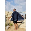 COOFANDY Men’s Long Shawl Collar Linen Cardigan Lightweight Kimono Robe | Open Front Drape Cape Kaftan, Summer Beach Pool Cover Up, Burning Man Rave Festival Outfits, Cardigan Jackets(Navy Blue)