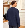 COOFANDY Men’s Fleece Quarter Zip Pullover Long Sleeve Mock Neck Sweatshirt(B – Navy Blue)