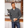 COOFANDY Men’s Fleece Quarter Zip Pullover Long Sleeve Mock Neck Sweatshirt(Solid Dark Grey)