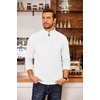 COOFANDY Men’s Fleece Quarter Zip Pullover Long Sleeve Mock Neck Sweatshirt(Solid White)