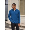 COOFANDY Mens Quarter Zip Pullover Sweater Mock Neck Sweatshirt Casual Polo | 1/4 zip pullover, Lightweight, Warm Without Bulk, Comfortable, Durability Fabric, Mock Neck Polo Sweater(Royal Blue)