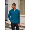 COOFANDY Mens Quarter Zip Pullover Sweater Mock Neck Sweatshirt Casual Polo | 1/4 zip pullover, Lightweight, Warm Without Bulk, Comfortable, Durability Fabric, Mock Neck Polo Sweater(Dark Blue)