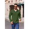 COOFANDY Mens Quarter Zip Pullover Sweater Mock Neck Sweatshirt Casual Polo | 1/4 zip pullover, Lightweight, Warm Without Bulk, Comfortable, Durability Fabric, Mock Neck Polo Sweater(Army Green)