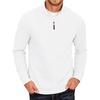 COOFANDY Men’s Fleece Quarter Zip Pullover Long Sleeve Mock Neck Sweatshirt(Solid White)