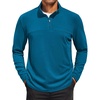 COOFANDY Mens Quarter Zip Pullover Sweater Mock Neck Sweatshirt Casual Polo | 1/4 zip pullover, Lightweight, Warm Without Bulk, Comfortable, Durability Fabric, Mock Neck Polo Sweater(Dark Blue)