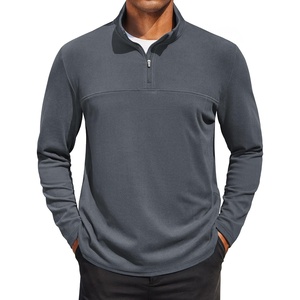 COOFANDY Mens Quarter Zip Pullover Sweater Mock Neck Sweatshirt Casual Polo | 1/4 zip pullover, Lightweight, Warm Without Bulk, Comfortable, Durability Fabric, Mock Neck Polo Sweater(Dark Grey)