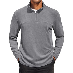 COOFANDY Mens Quarter Zip Pullover Sweater Mock Neck Sweatshirt Casual Polo | 1/4 zip pullover, Lightweight, Warm Without Bulk, Comfortable, Durability Fabric, Mock Neck Polo Sweater(Light Grey)