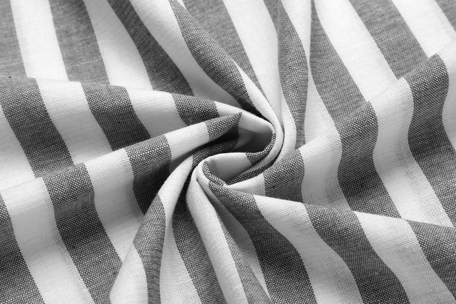 image:imageCOOFANDY Mens Cotton Linen Henley TShirts Long Sleeve Casual Beach Shirts Mens Linen ShirtRegular Relaxed FitLightweightBreathableand Moisturewicking for BeachVacation or Everyday Summer WearBlack White Striped