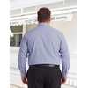 COOFANDY Big and Tall Mens Dress Shirt Wrinkle Free Button Down Shirt | Long Sleeve Shirts, Stretch Collared Shirts, Lightweight, For Work/Office/Business/Meetings/Wedding, XL Big-6XL Big Tall(Grey White Plaid)