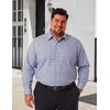 COOFANDY Big and Tall Mens Dress Shirt Wrinkle Free Button Down Shirt | Long Sleeve Shirts, Stretch Collared Shirts, Lightweight, For Work/Office/Business/Meetings/Wedding, XL Big-6XL Big Tall(Grey White Plaid)
