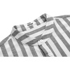 COOFANDY Men’s Cotton Linen Henley T-Shirts Long Sleeve Casual Beach Shirts | Mens Linen Shirt,Regular Relaxed Fit,Lightweight,Breathable,and Moisture-wicking for Beach,Vacation or Everyday Summer Wear(Black White Striped)