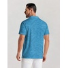 COOFANDY Mens Golf Polo Shirts Short Sleeve Quick Dry Casual Collared Shirt | Quick-dry 4-way stretch , UPF30+, moisture-wicking fabric; 3-button polo collar, side slits; great for golf, work & gifts(Green Leaf)