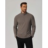 COOFANDY Men’s Quarter Zip Pullover Lightweight Mock Neck Sweatshirt Casual Long Sleeve Polo Shirts(Light Brown)