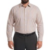 COOFANDY Big and Tall Mens Dress Shirt Wrinkle Free Button Down Shirt | Long Sleeve Shirts, Stretch Collared Shirts, Lightweight, For Work/Office/Business/Meetings/Wedding, XL Big-6XL Big Tall(Khaki Plaid)
