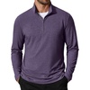 COOFANDY Men’s Quarter Zip Pullover Lightweight Mock Neck Sweatshirt Casual Long Sleeve Polo Shirts(Deep Purple)
