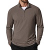 COOFANDY Men’s Quarter Zip Pullover Lightweight Mock Neck Sweatshirt Casual Long Sleeve Polo Shirts(Light Brown)