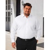 COOFANDY Big and Tall Mens Dress Shirt Wrinkle Free Button Down Shirt | XL Big-6XL Big Tall, Long Sleeve Shirts, Stretch Collared Shirts, Lightweight, For Work/Office/Business/Meetings/Wedding(White)