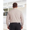 COOFANDY Big and Tall Mens Dress Shirt Wrinkle Free Button Down Shirt | XL Big-6XL Big Tall, Long Sleeve Shirts, Stretch Collared Shirts, Lightweight, For Work/Office/Business/Meetings/Wedding(Khaki Plaid)