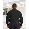 COOFANDY Big and Tall Mens Dress Shirt Wrinkle Free Button Down Shirt | XL Big-6XL Big Tall, Long Sleeve Shirts, Stretch Collared Shirts, Lightweight, For Work/Office/Business/Meetings/Wedding(Black)