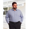 COOFANDY Big and Tall Mens Dress Shirt Wrinkle Free Button Down Shirt | XL Big-6XL Big Tall, Long Sleeve Shirts, Stretch Collared Shirts, Lightweight, For Work/Office/Business/Meetings/Wedding(Grey White Plaid)
