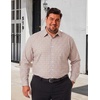 COOFANDY Big and Tall Mens Dress Shirt Wrinkle Free Button Down Shirt | XL Big-6XL Big Tall, Long Sleeve Shirts, Stretch Collared Shirts, Lightweight, For Work/Office/Business/Meetings/Wedding(Khaki Plaid)