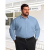 COOFANDY Big and Tall Mens Dress Shirt Wrinkle Free Button Down Shirt | XL Big-6XL Big Tall, Long Sleeve Shirts, Stretch Collared Shirts, Lightweight, For Work/Office/Business/Meetings/Wedding(Light Blue)