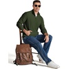 COOFANDY Men Quarter Zip Pullover Mock Neck Long Sleeve Corduroy Sweatshirt | Lightweight, Soft Warm Slightly Stretchy, Regular Fit, Old Money, Business Casual Wear, Fall Winter, S-3XL(Army Green)