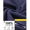 COOFANDY Men Quarter Zip Pullover Mock Neck Long Sleeve Corduroy Sweatshirt | Lightweight, Soft Warm Slightly Stretchy, Regular Fit, Old Money, Business Casual Wear, Fall Winter, S-3XL(Navy Blue)