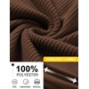 COOFANDY Men Quarter Zip Pullover Mock Neck Long Sleeve Corduroy Sweatshirt | Lightweight, Soft Warm Slightly Stretchy, Regular Fit, Old Money, Business Casual Wear, Fall Winter, S-3XL(Brown)