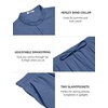 COOFANDY Men’s 2 Piece Cotton Linen Sets Beach Outfits Pants and Shirt Set | Linen Outfits Set with Pockets, Casual Short Sleeve Henley Shirts, Beach Pants with Pockets, Summer Vacation Yoga Outfits(Z-denim Blue)