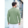 COOFANDY Mens Knit Polo Shirts Casual Long Sleeve Classic Polo Shirts Button Down Golf Shirts(Green)