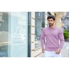 COOFANDY Mens Knit Polo Shirts Casual Long Sleeve Classic Polo Shirts Button Down Golf Shirts(Lilac Purple)
