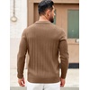 COOFANDY Mens Sweaters Long Sleeve Polos V Neck Casual Pullover Sweater | Knitted Sweater, Soft And Stretch, Regular Fit, Business Work, Fall Fashion 2026(Brown)