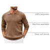 COOFANDY Mens Sweaters Long Sleeve Polos V Neck Casual Pullover Sweater | Knitted Sweater, Soft And Stretch, Regular Fit, Business Work, Fall Fashion 2026(Brown)